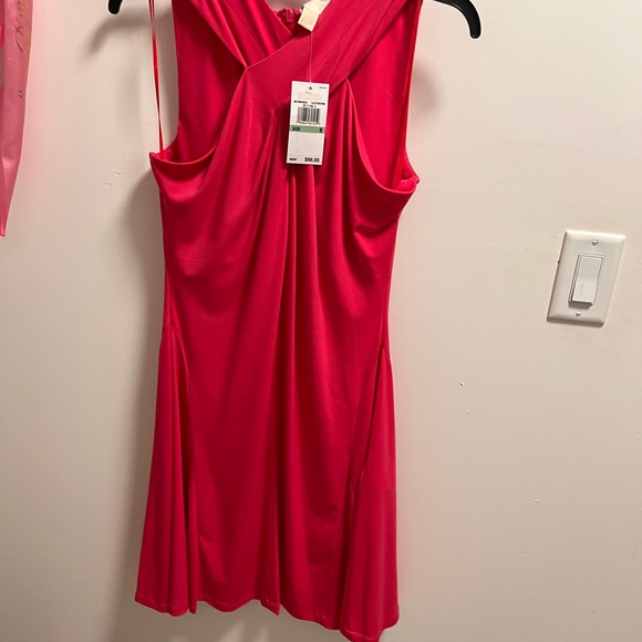 Cross neck Michael kors dress hot pink - Picture 5 of 5
